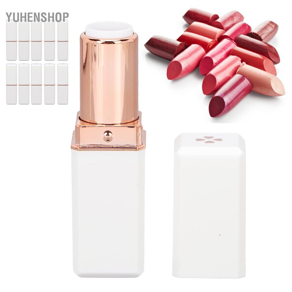 Yuhenshop Yuhenshop 10 ชิ้นแบบพกพาเปล่าหลอดลิปสติก DIY รูปที่ 5