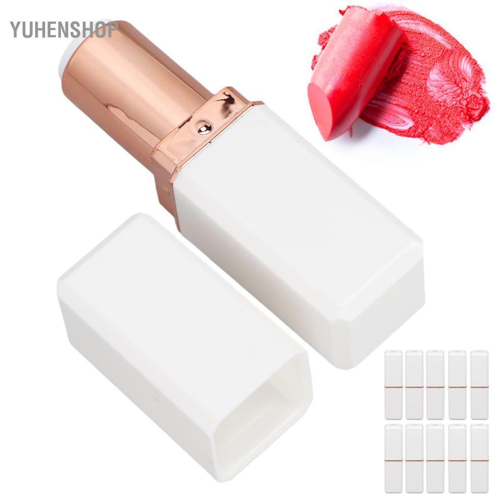 Yuhenshop Yuhenshop 10 ชิ้นแบบพกพาเปล่าหลอดลิปสติก DIY รูปที่ 2