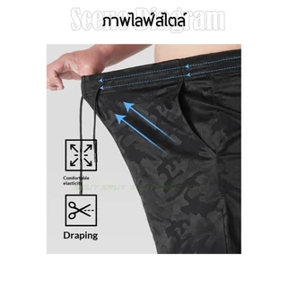 2XL-8XL กางเกงขาสั้นทรงหลวมสําหรับผู้ชาย - ลายทางสีเขียวและสีขาว ผ้าระบายอากาศได้ดี ใส่สบาย ดีไซน์ขากว้างยืดหยุ่น