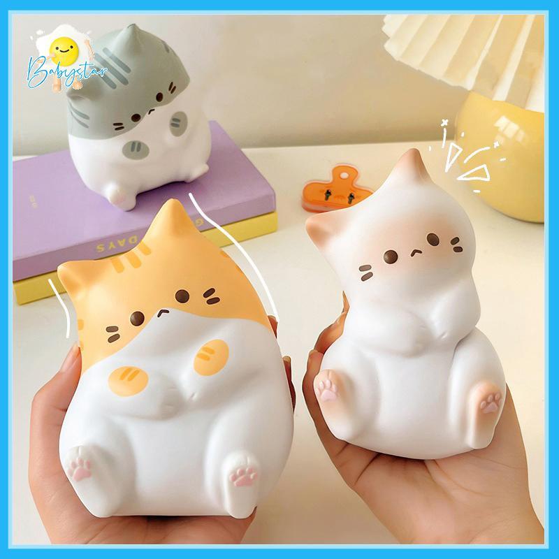 [Inthehot-t] ใหม่แมวความเครียดบรรเทา Squishy ของเล่น PU ช้า Rising Squeeze Antistress Ball การ์ตูนเครื่องประดับตาราง Squishy ความเครียด Reliever ของเล่น [ใหม่]