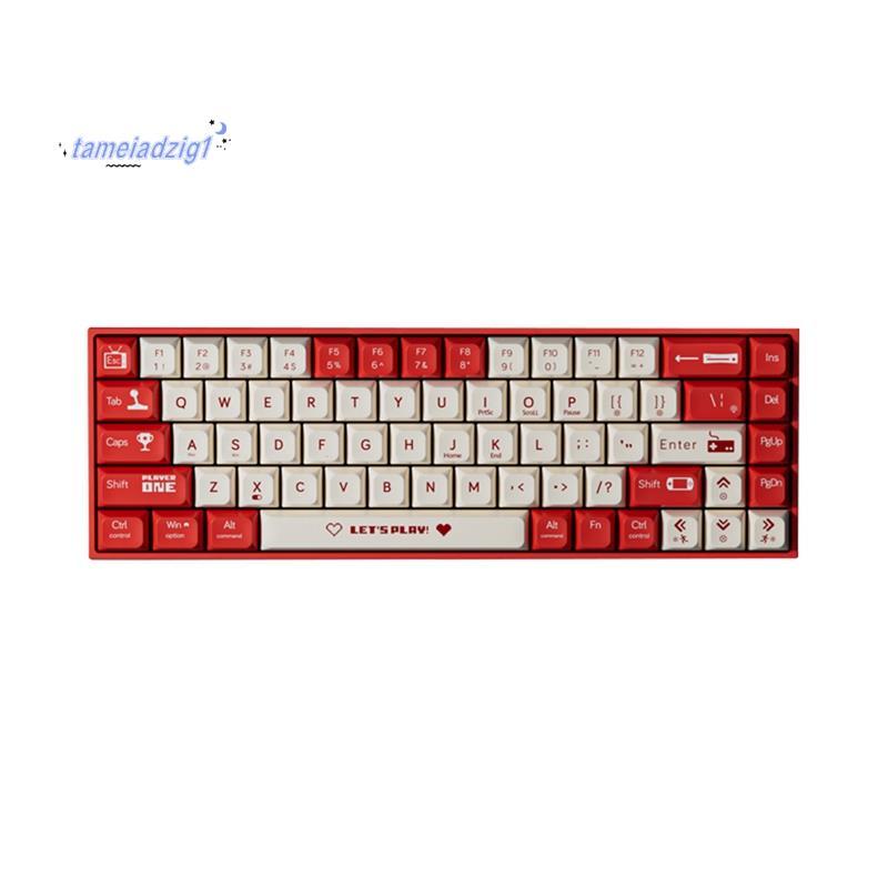AK680 คีย์บอร์ดเกมคีย์บอร์ด ABS Keycap 68 คีย์คีย์บอร์ดแบบมีสาย Hot Swap สําหรับแล็ปท็อปพีซี