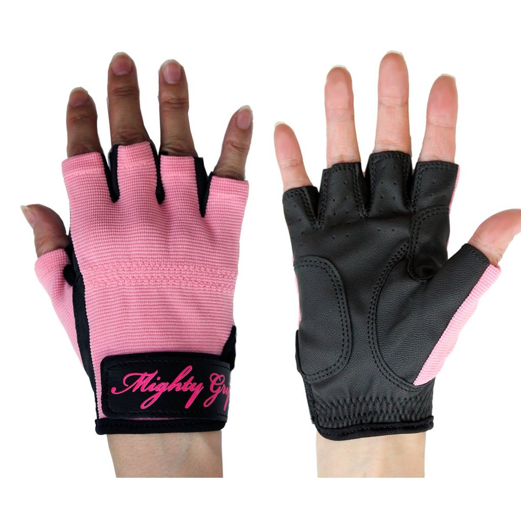 🇯🇵Japan🇯🇵 Mighty Grip ถุงมือ Pole Dance แบบ Non-Tack สีชมพูแคนดี้ ขนาด S ถุงมือคุณภาพจากอเมริกา ออกแ