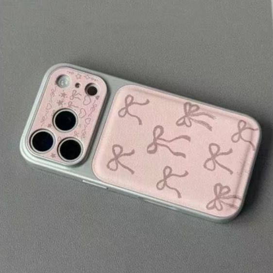 สําหรับ IPhone 17 16 15 14 Plus 13 12 11 Pro Max X XR XS Max สีชมพูน่ารักโบว์สาวเงินหน้าต่างขนาดใหญ่หนังเคสโทรศัพท์นุ่ม ราคา ถูกที่สุด ดีลบีเคเค แกลเลอรีภาพที่ 8