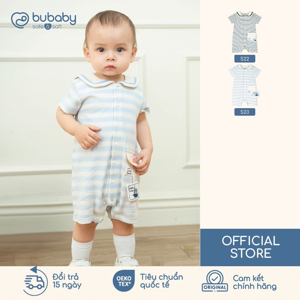 BU Baby Ponie บอดี้สูทแขนสั้นคอปกกะลาสีเด็กชายและเด็กหญิงแรกเกิด | ชุดเด็กแรกเกิดนุ่มคุณภาพสูง | PCT