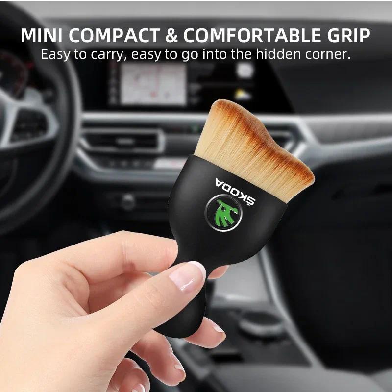 ภายในรถทําความสะอาดแปรงนุ่มเครื่องมือกําจัดฝุ่นสําหรับ Skoda Fabia Kodiaq Kamiq Superb Yeti Octavia Enyaq Rapid Karoq Derivati