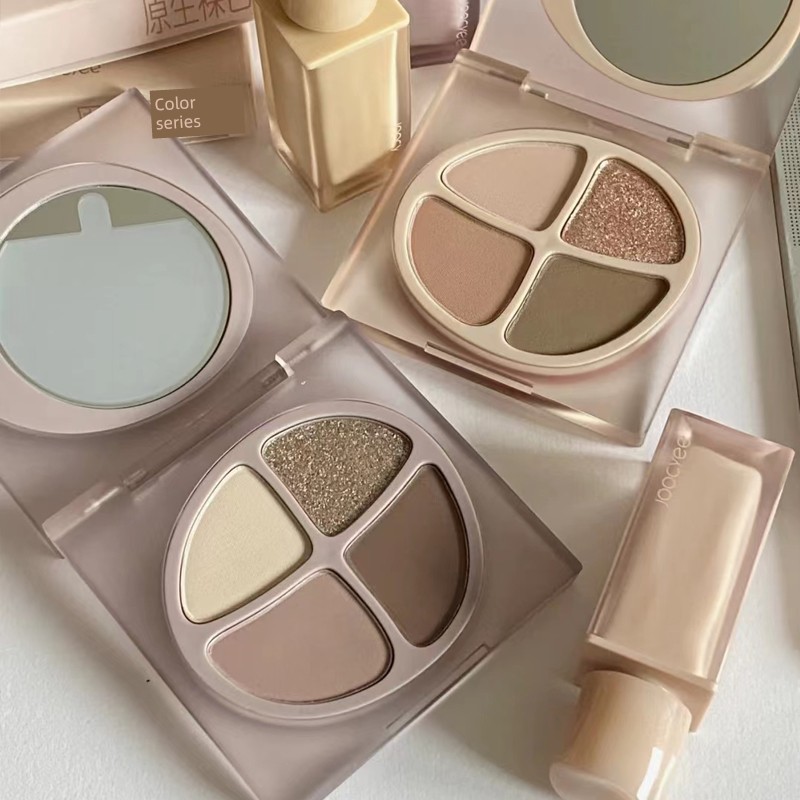 พาเลทตา อายแชโด Joocyee Enzyme Color สินค้าใหม่อายแชโดว์สี่สี Palette Pearlescent Matte Native Nude 