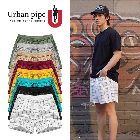 กางเกงขาสั้นผู้ชาย URBAN PIPE 2026 ลายตาข่าย เหนือเข่า โค้ด 520555