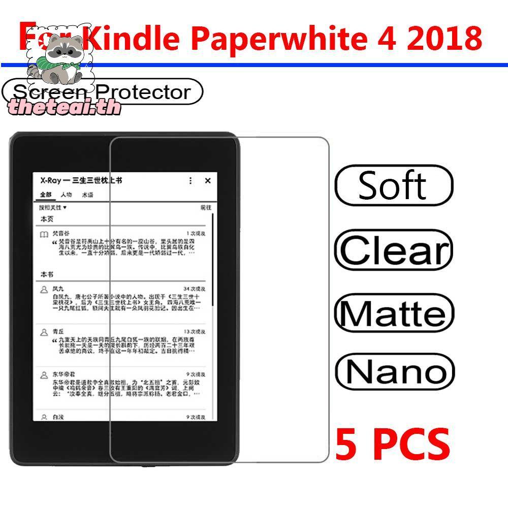 THETEAI 5 ชิ้นฟิล์มป้องกัน 6 "e-Reader ป้องกันหน้าจอสําหรับ Kindle Paperwhite 4 2018