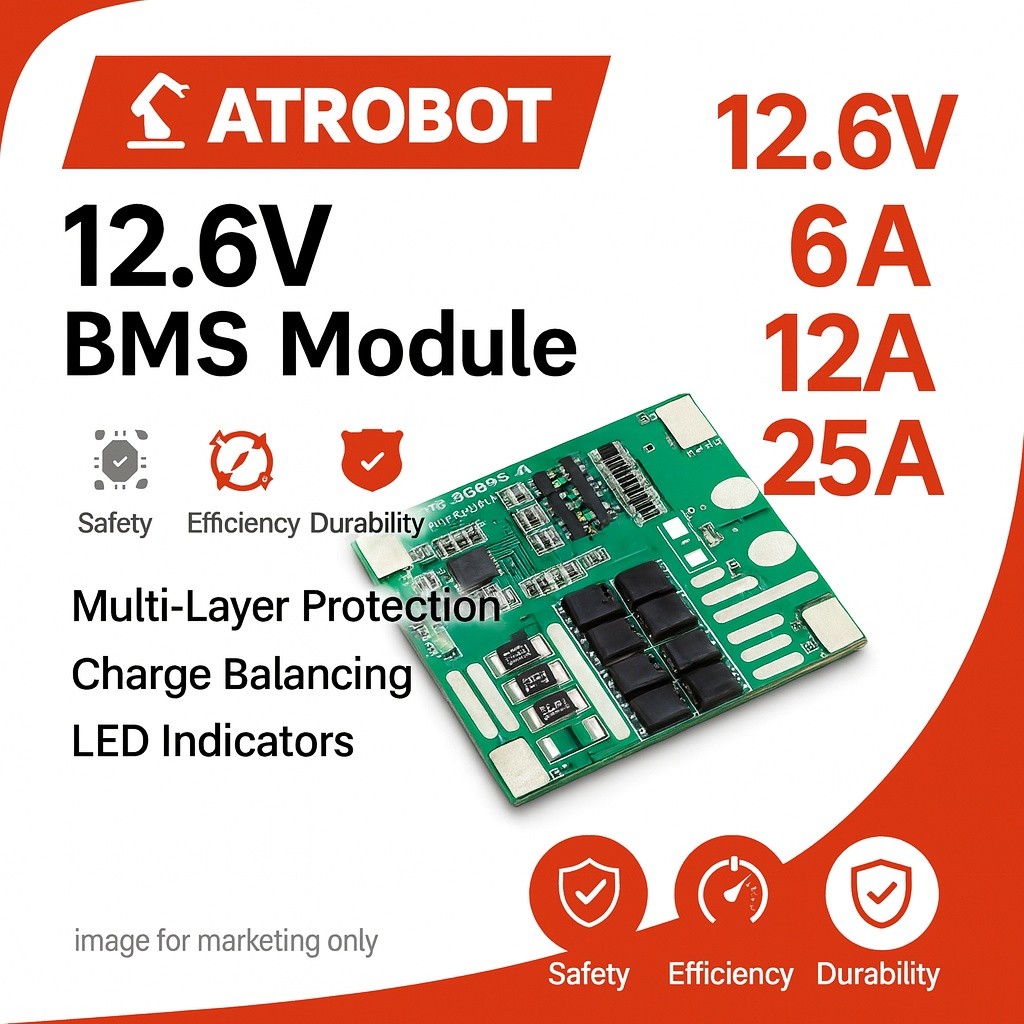 BMS 3S 12.6V 6A/12A/25A บอร์ดป้องกันแบตเตอรี่ 18650 มีบาลานซ์ ปลอดภัย ทนทาน สำหรับแพ็ค Li-ion