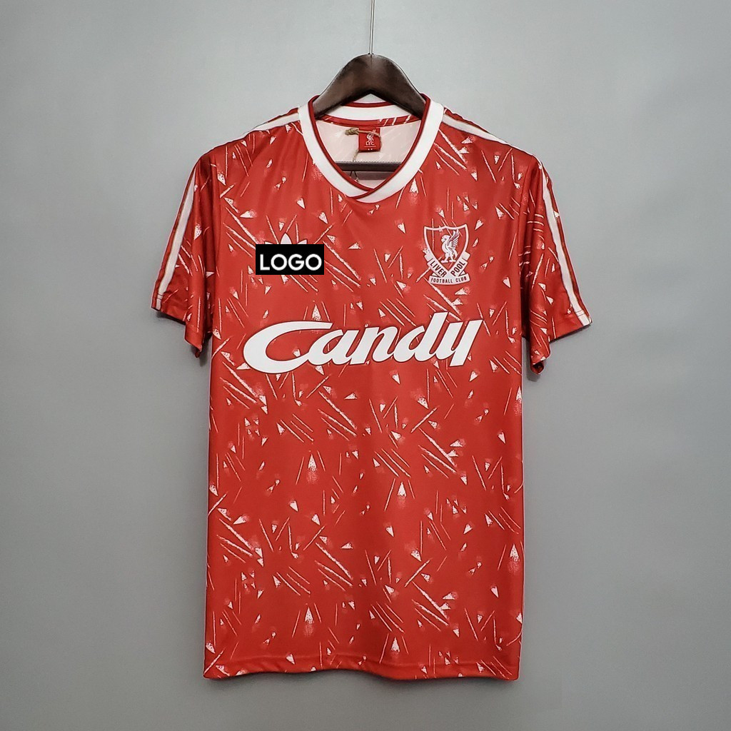 เจอร์ซีย์แขนสั้น Liverpool Retro HomeVintage ปี 1989
