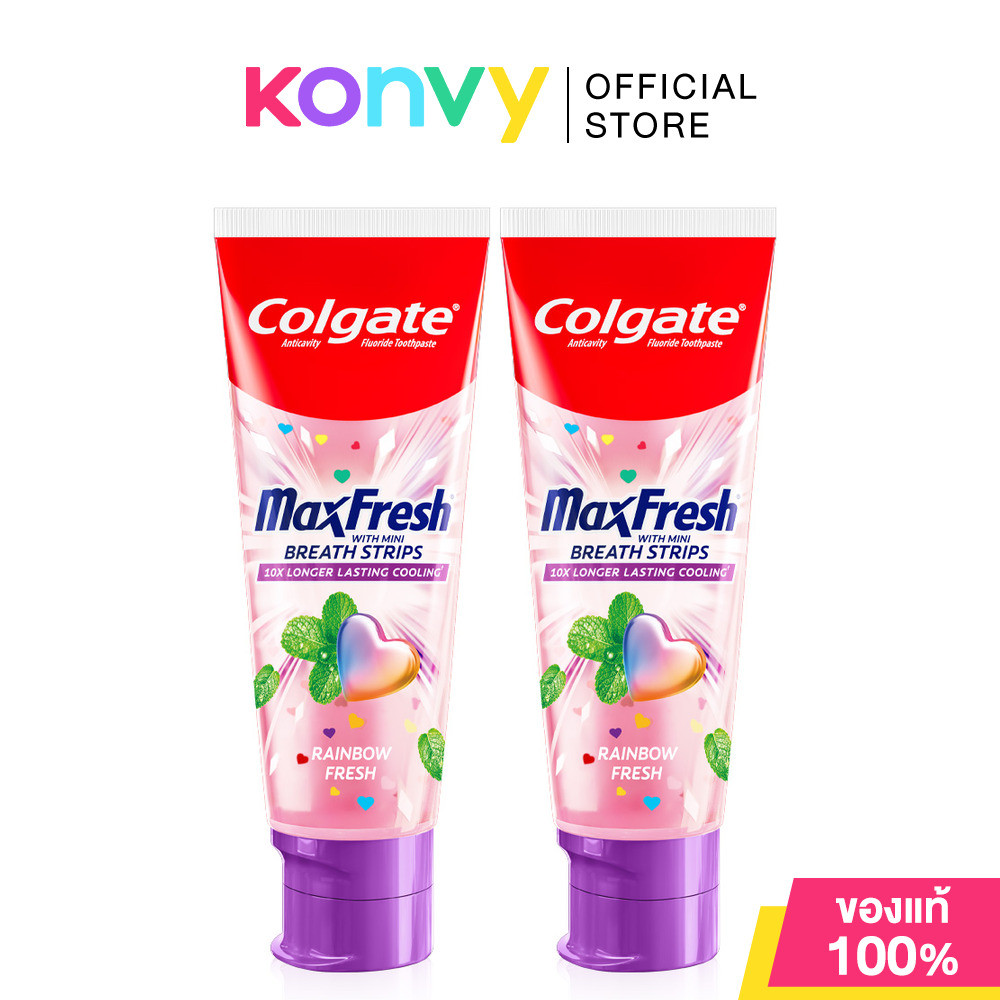 Colgate Toothpaste Max Fresh Rainbow Fresh [100g x 2pcs] ยาสีฟันคอลเกต แมกซ์เฟรช เรนโบว์ เฟรช.