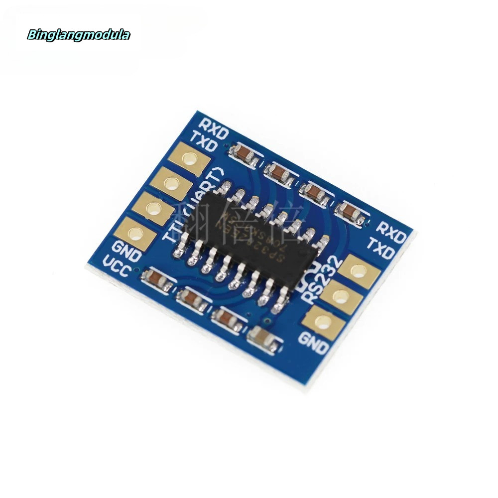R RS232 SP3232 TTL ถึง RS232 โมดูล RS232 ถึง TTL กระพริบสายโมดูลอนุกรมจมแผ่นทอง