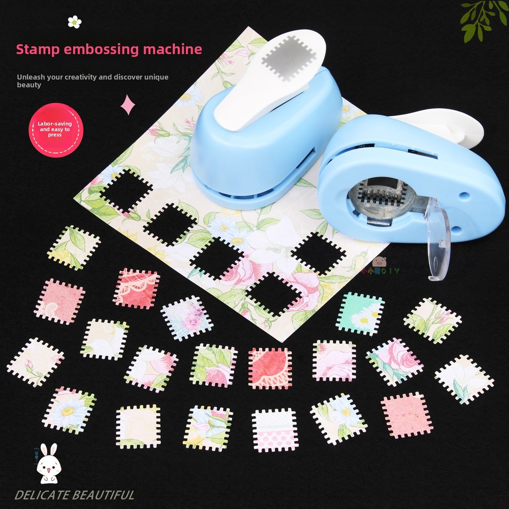 ประหยัดแรงงานแสตมป์ Embosser Square Punch กรอบลูกไม้ Punch คู่มือ diy Punch Hand Embosser