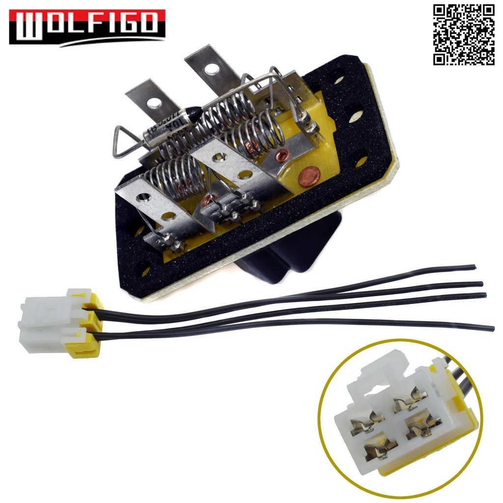 HVAC เครื่องทําความร้อน Blower ตัวต้านทานมอเตอร์ W/ปลั๊กสําหรับ Ford F-150 F-250 F-350 Super Duty 97