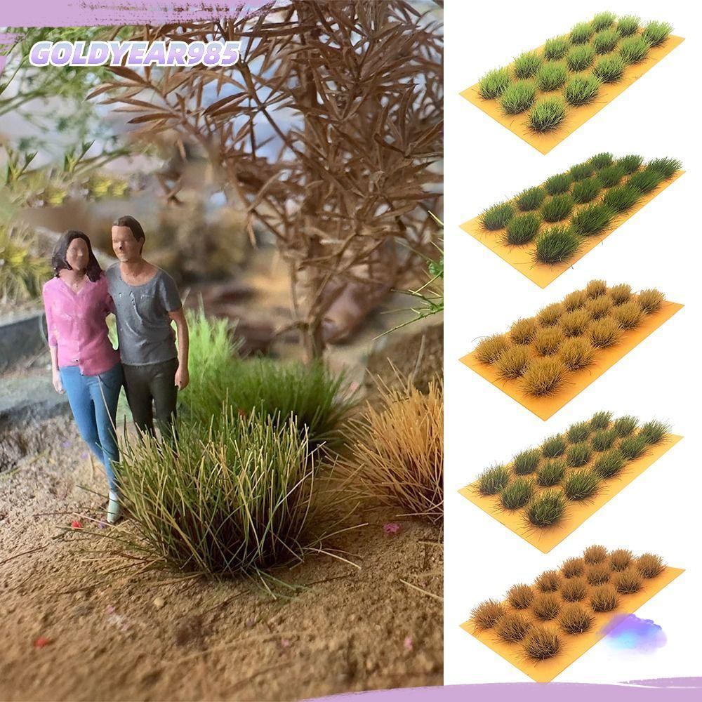 GOLDYEAR985 Tuftsหญ้าเทียม,จําลองรุ่นไนลอนMiniature Grass-plot,Multicolorอุปกรณ์เสริมการก่อสร้างรถไฟ