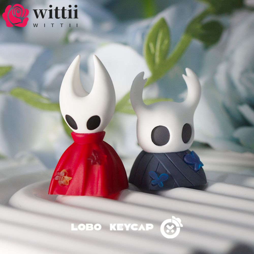 WITTII Hollow Knight Keycap, เรซิ่นโปร่งใสคีย์บอร์ด Keycap, Kawaii Hornet Esc Key อะนิเมะตุ๊กตา Keyc