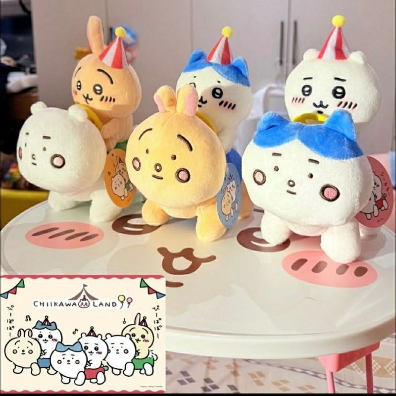 【พร้อมส่ง】chiikawa พวงกุญแจ เคส แท้ ตุ๊กตา พวงกุญแจ สวนสนุกการปั่นจักรยาน jiikawa จี้ chiikawa ตุ๊กต