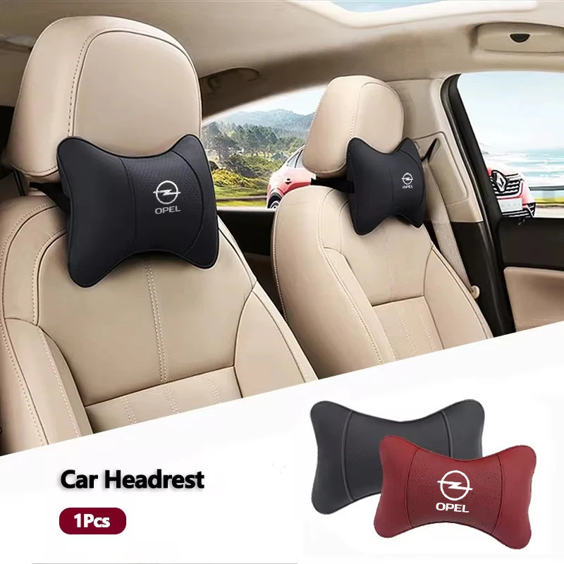 รถที่นั่งคอหมอนหนัง Headrest เอวสนับสนุน Opel Corsa D Astra Insignia Mokka Adam Combo Opc Vauxhall V