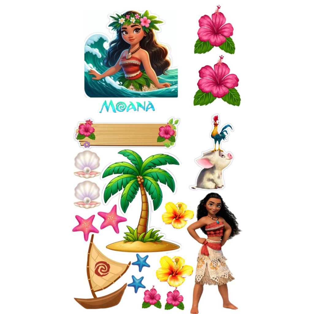 MOANA TOPPER/ Custom Name Moana Cake Topper/ MOANA ULtah ตกแต่งเค้ก