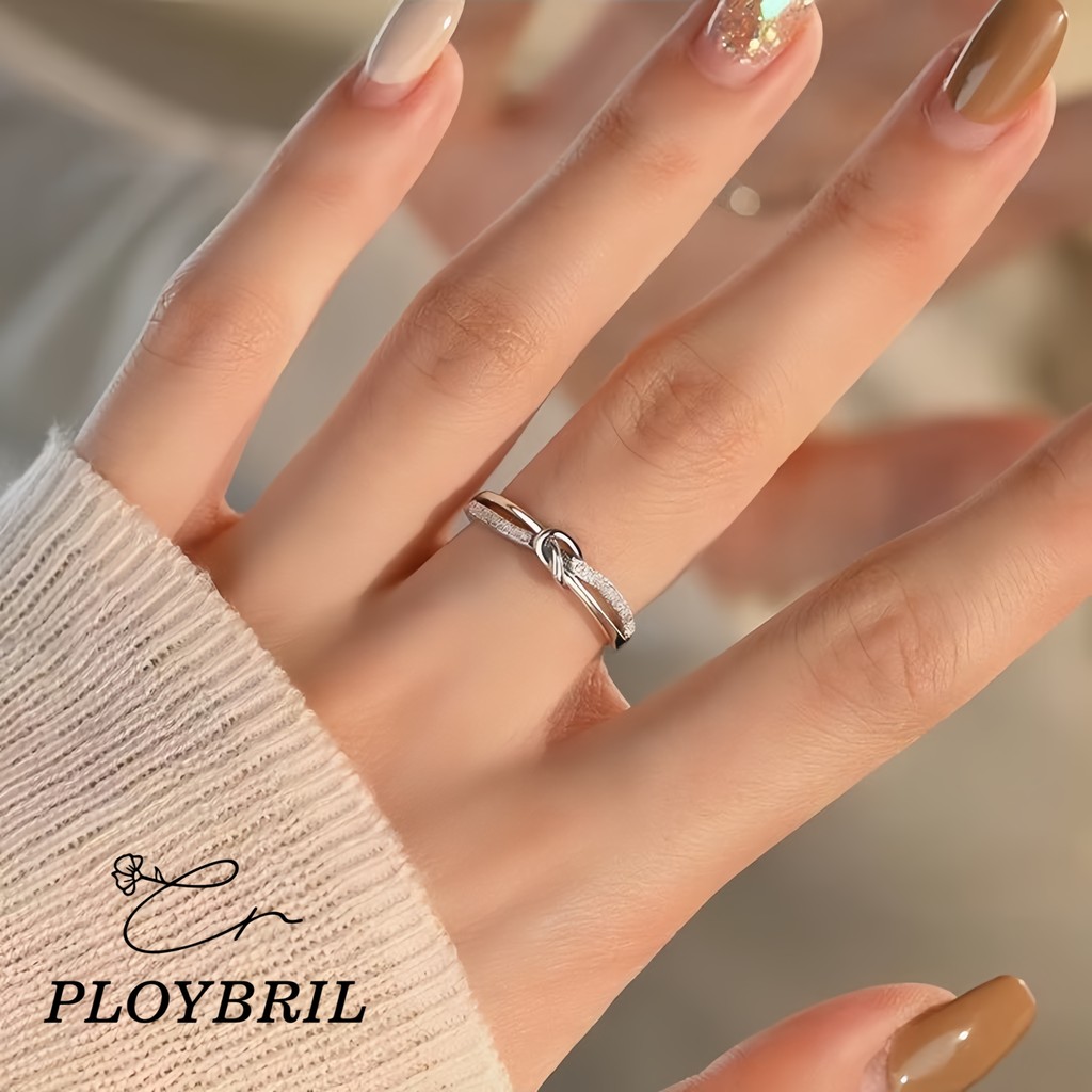 PLOYBRIL✨พร้อมส่ง แหวนเงินแท้ Gypsophila แหวนเงินแท้ แหวนเพชรcz แหวนแฟชั่น แหวนผู้หญิง แหวนปรับขนาดได้ J008