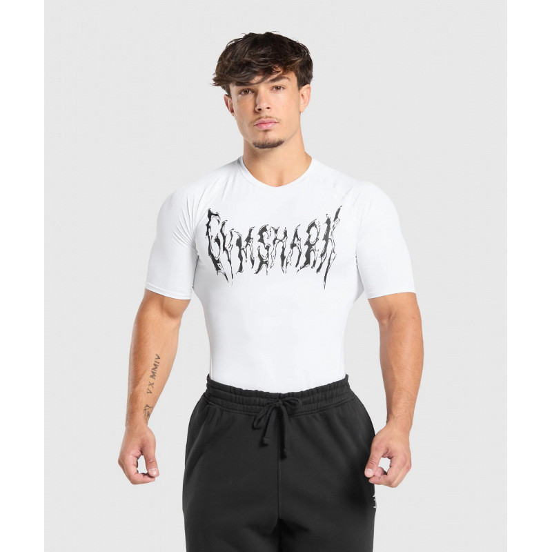 GYMSHARK T Shirt sports fitness quick-dry breathable stretch compression short-sleeve outdoor runnin