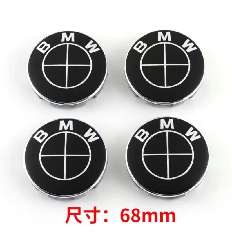 4 ชิ้น 56 มิลลิเมตร 68 มิลลิเมตร BMW Emblem สําหรับ BMW ล้อ Hub Caps สําหรับ BMW 3 Series 5 Series E