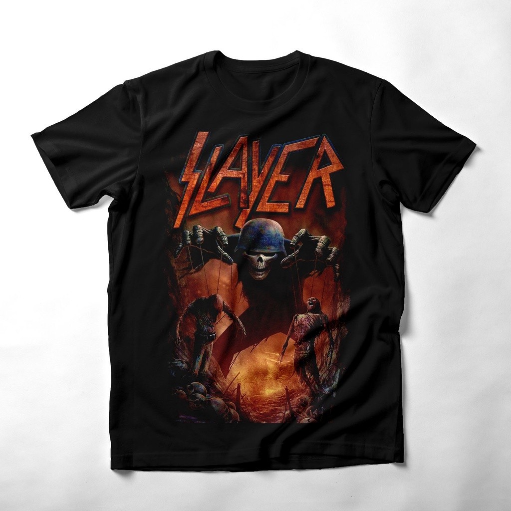 Slayer T-shirt ผ้าฝ้าย 100% พิมพ์คุณภาพ