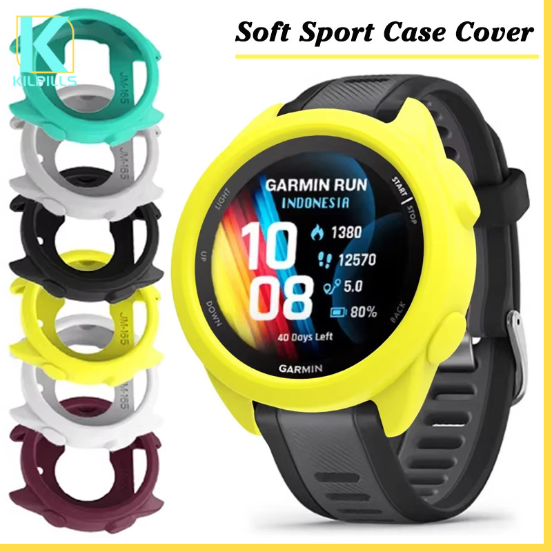กรณีซิลิโคนกีฬา for Garmin Forerunner 165 /165 Music อุปกรณ์ปกป้องหน้าจอยาง for Smartwatch Garmin Forerunner 165