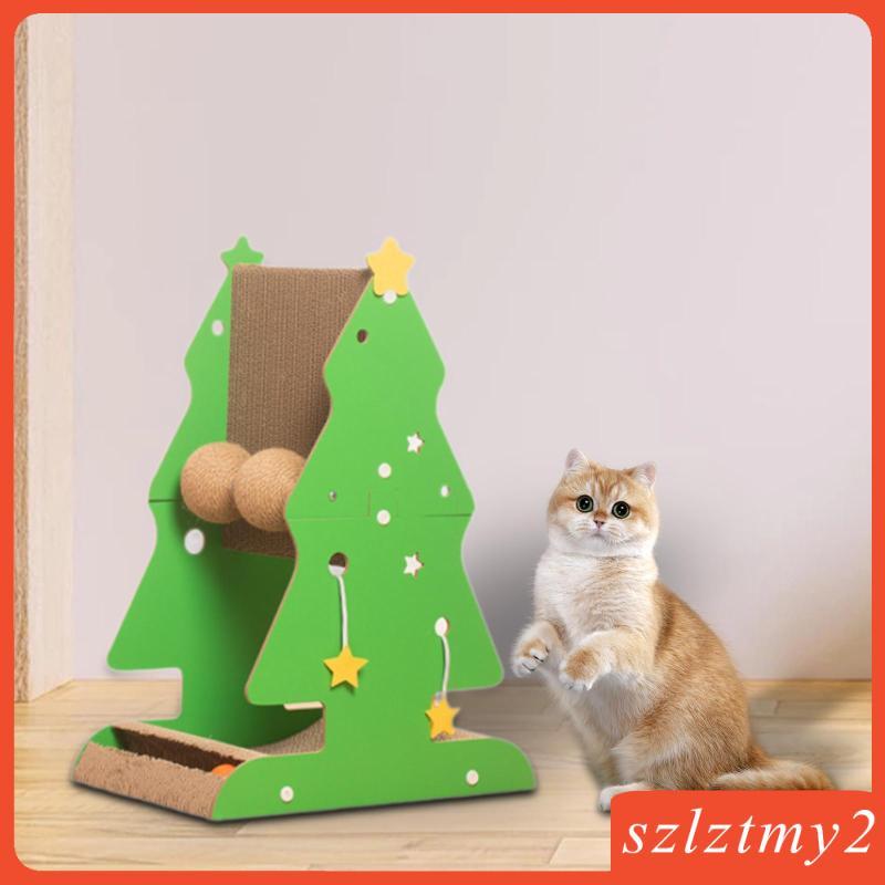 [Szlztmy2] Cat Scratch Post Xmas Tree Cat Scratcher สําหรับผู้ใหญ่แมวขนาดใหญ่แมวในร่ม
