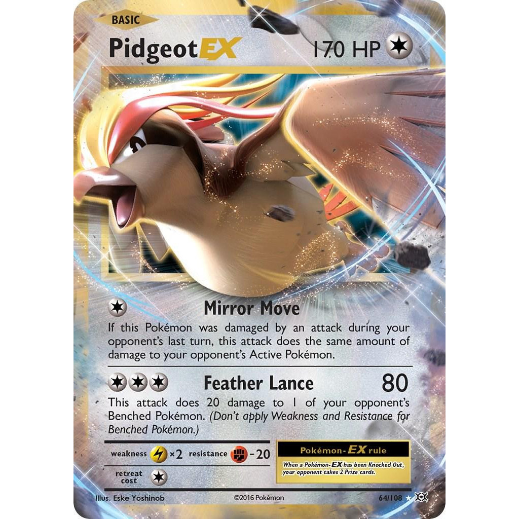 [Binder Condition] Pidgeot EX 64 Pokemon Evolutions