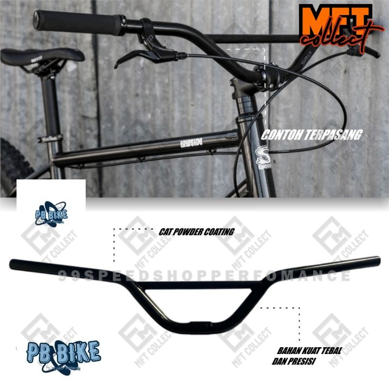 แฮนด์จักรยาน Sunrise Bar Standard 25.4 sunrise handle bar สีดํา BMX MTB federal