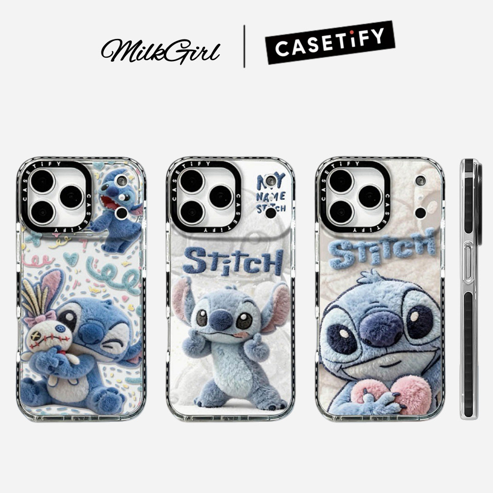 ภาพ Plush Stitch Letter Series เคสโทรศัพท์สําหรับ iPhone 17 Pro Max 17 Air 16 Plus 15 14 13 12 11 กันกระแทกป้องกันปลอกอ่อน