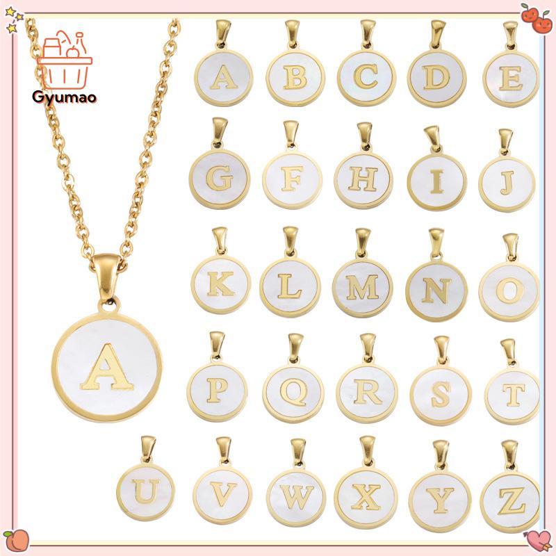 [cxGYMO] จี้สร้อยคอ รูปตัวอักษร A-Z สีขาว สไตล์มินิมอล เครื่องประดับ สําหรับผู้หญิง ผู้ชาย HDY