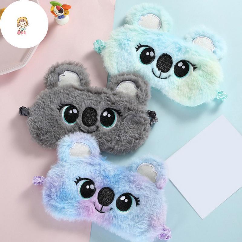 FOT น่ารัก Koala เด็ก Sleep หน้ากากการ์ตูน 3D Eye Blindfolds ตุ๊กตาอะนิเมะ Eye Mask Sleeping Travel Eye Band Shade Rest Eyepatch TH