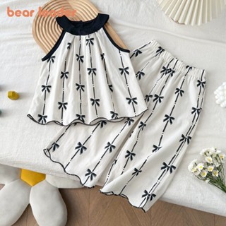 ชุดนอนหมีลายพิมพ์สไตล์เกาหลี สำหรับเด็กหญิงวัย 2-7 ปี ใส่สบา…