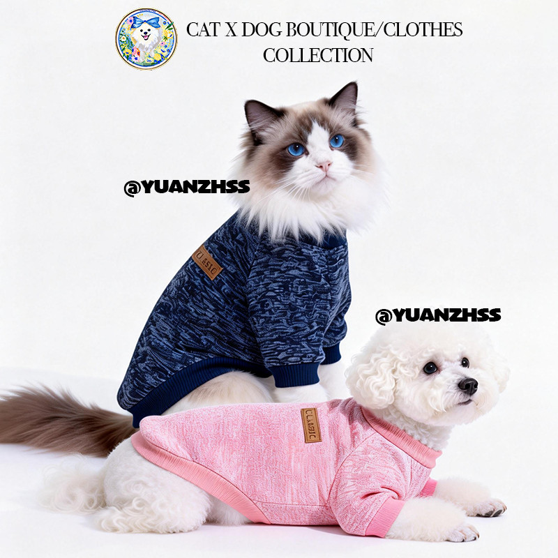 เสื้อกันหนาวสัตว์เลี้ยงสองขาน่ารักนุ่มสบายเสื้อยืดสุนัขเสื้อผ้าแมวสําหรับสัตว์เลี้ยงขนาดกลางขนาดเล็ก