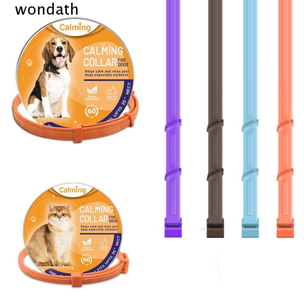 WONDA สร้อยคอสุนัขแมว TPR ปรับ Pacify ความวิตกกังวลบรรเทา