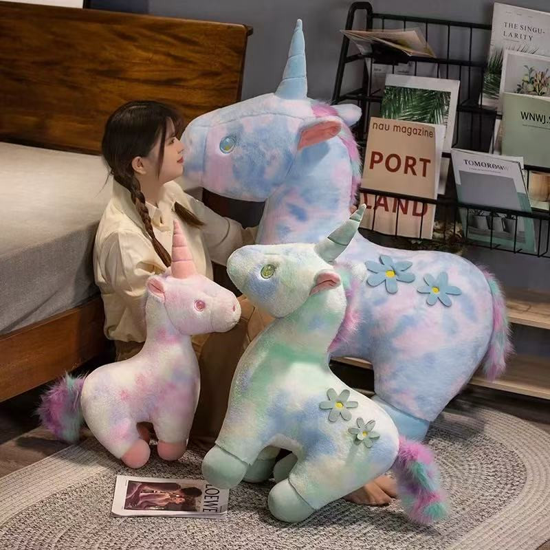 ยูนิคอร์นของเล่นตุ๊กตาพราวที่มีสีสันสายรุ้งเพกาซัสตํานานสัตว์ตกแต่งบ้านบ้านประกอบของขวัญเด็ก ราคา ถูกที่สุด ดีลบีเคเค แกลเลอรีภาพที่ 7
