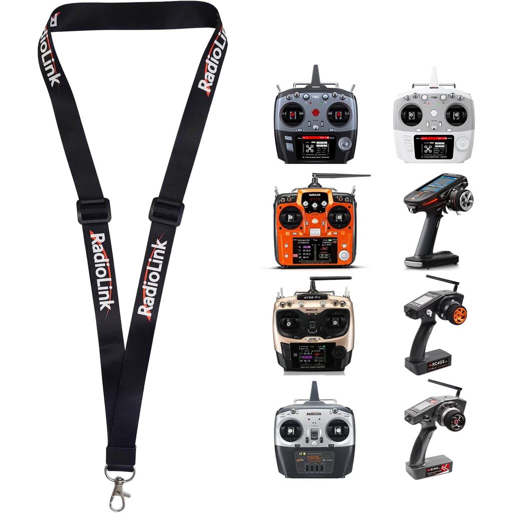 Radiolink RC เครื่องส่งสัญญาณ Lanyard ปรับสายคล้องคอสลิงตะขอสําหรับวิทยุรีโมทคอนโทรล RC8X/AT10II/AT9