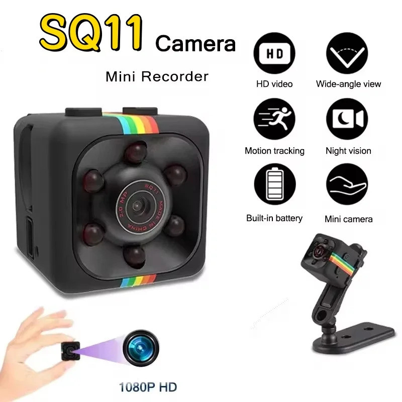 Mini Hd กล้อง Sq11 1080p แบบพกพาขนาดเล็ก Nanny Cam วิดีโอเสียง Mini Dv Recorder ในร่ม Covert Securit