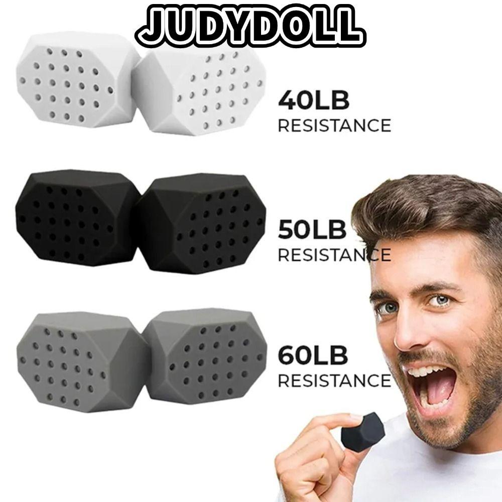 JUDYDOLL Jaw Exerciser, Facial Chew กัดกล้ามเนื้อ Anti-stress Redefine Jawline Trainer, แบบพกพาฟิตเน