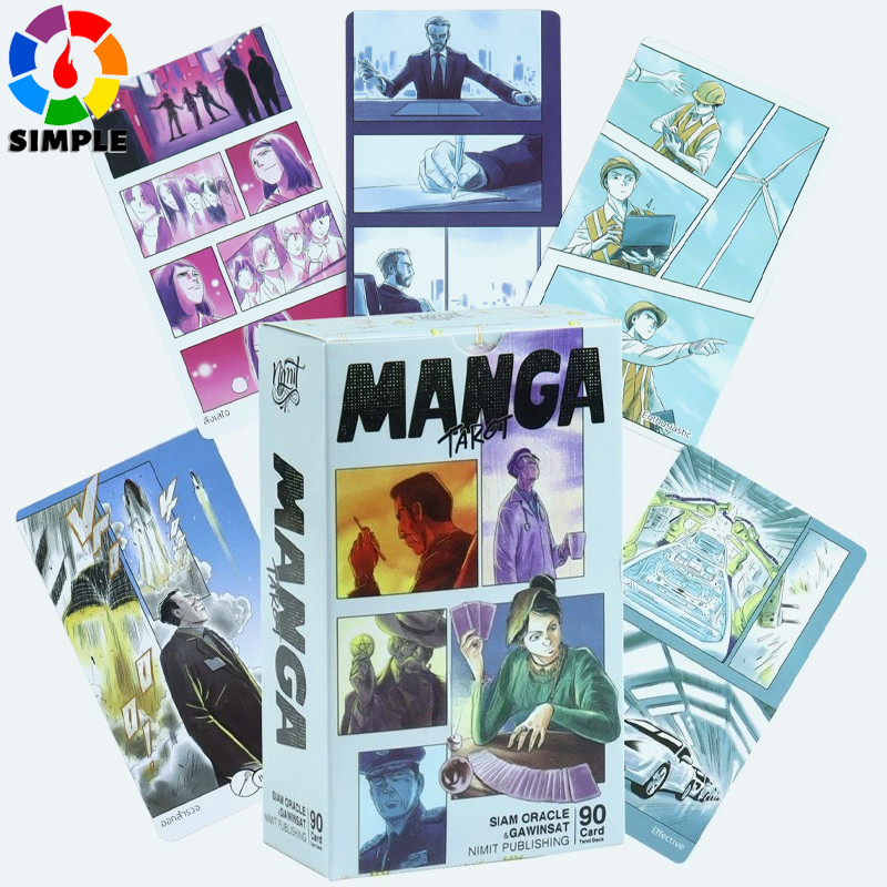 Manga Tarot in  90 Pcs Cards (78 Pcs Tarot Cards + 12 Oracle Cards)
