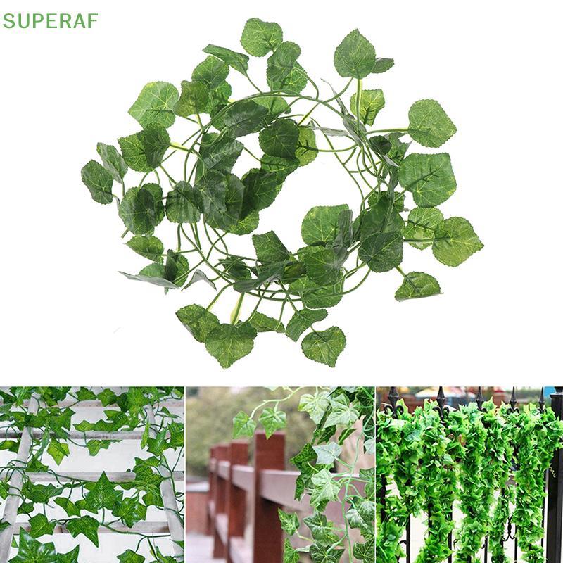 SUPERAF 2.0m Artficial Vine พืชสีเขียว Leaf แขวนตกแต่งหวาย Liana ผนังใบร้อน