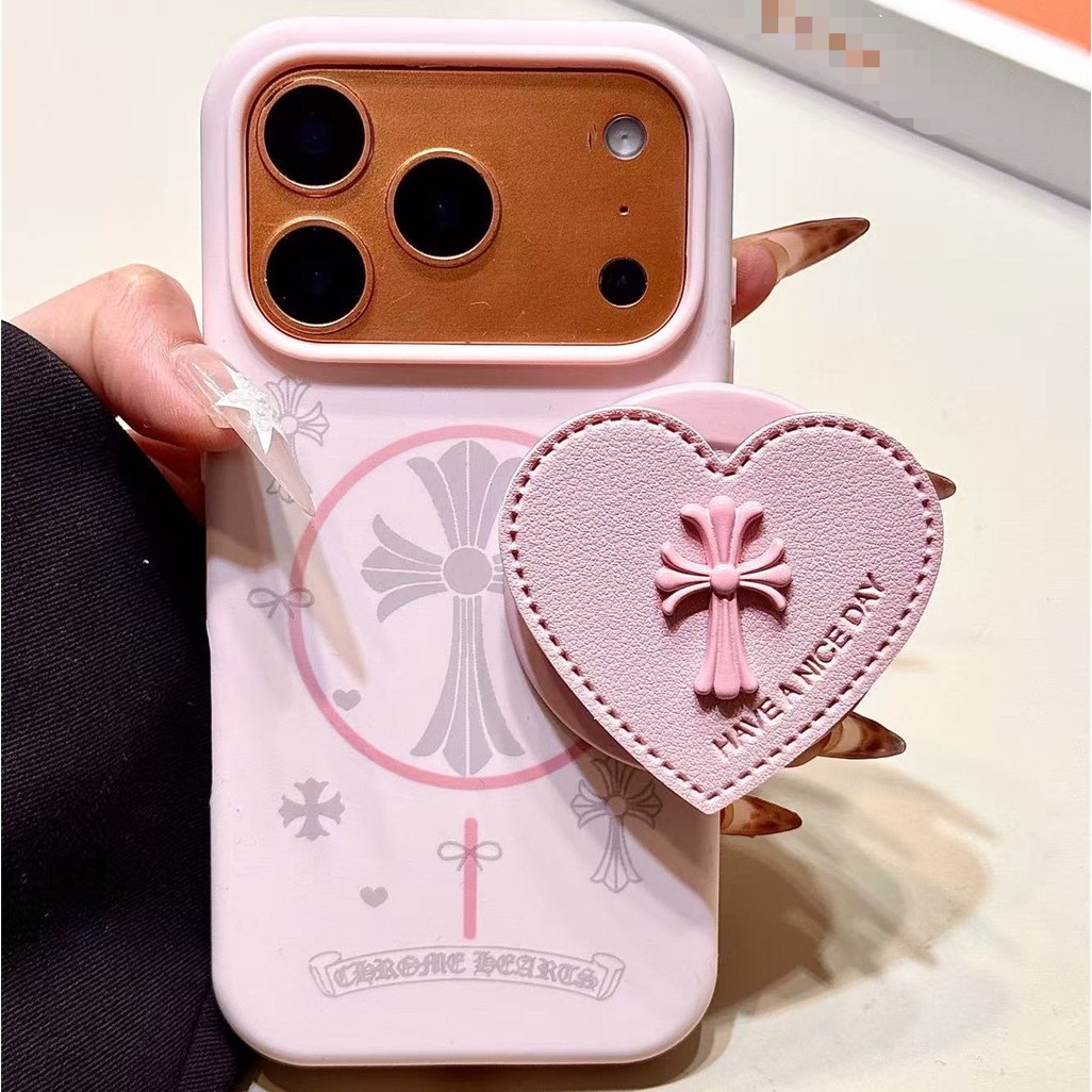 หรูหราสีชมพูเต็มหน้าจอซิลิโคนเหลวข้ามวงเล็บแม่เหล็กเคสโทรศัพท์เหมาะสําหรับ ไอโฟน17 16 15 14 13 มือโปร สูงสุด กันกระแทกกล้องป้องกัน หยด-การพิสูจน์ นุ่มปกหลัง