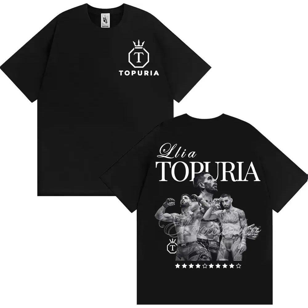 El Matador Ilia Topuria กราฟิกพิมพ์เสื้อยืดผู้ชายแฟชั่นวินเทจแขนสั้นเสื้อยืด Unisex ลำลองผ้าฝ้ายขนาด
