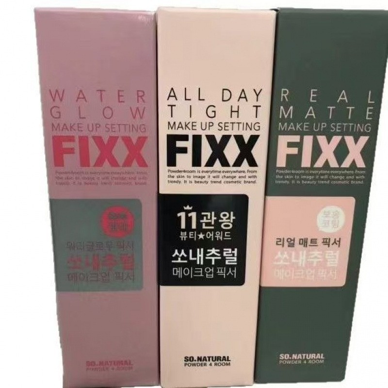 เกาหลีเกาหลี fixx Makeup Setting Spray 75ml Hydrating Skin Long-Lasting Matte Matte กันน้ํา Sweat-Pr