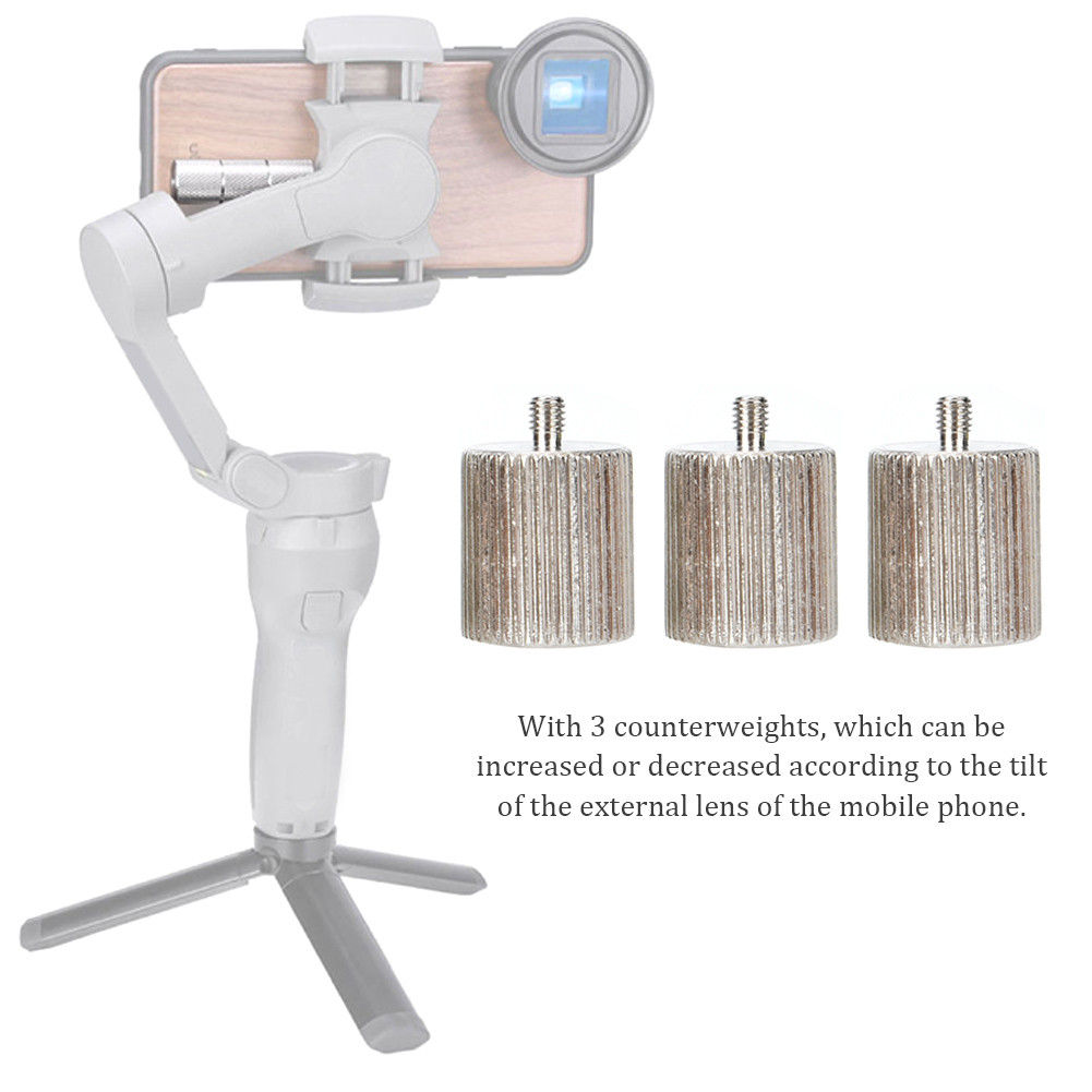 Kanebduk Denash Hand Stabilizer น้ําหนักสมดุล 3 Counterweights สําหรับ Osmo Mobile 2/3 Ball Head Den