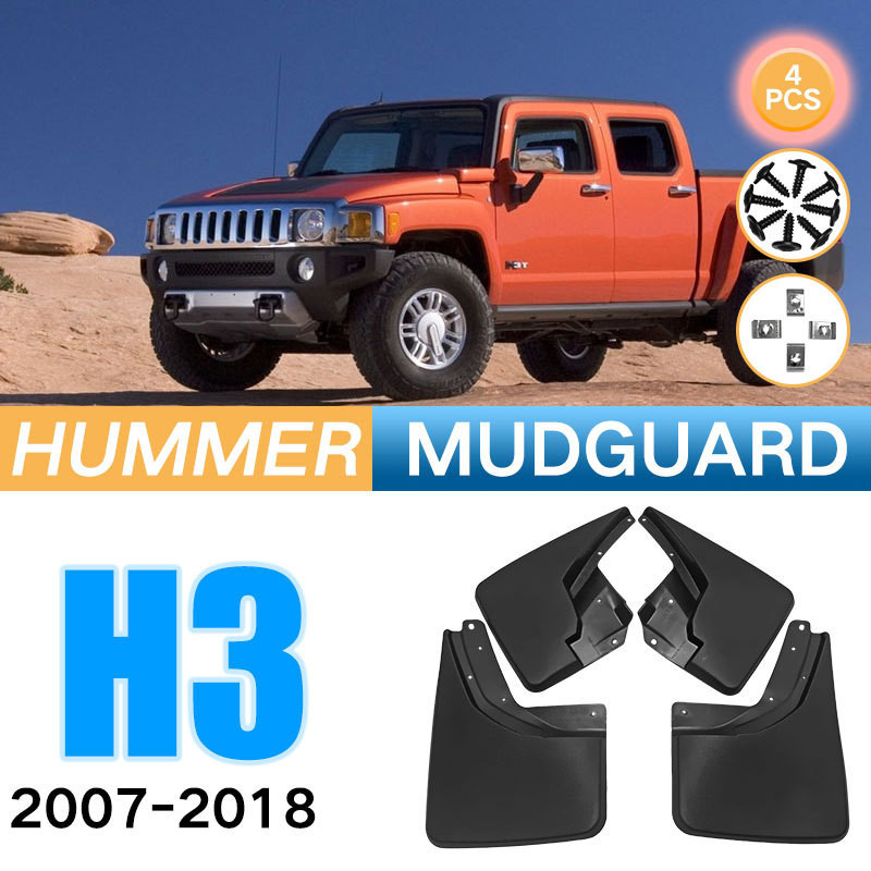 เหมาะสําหรับ Hummer Hummer H3 2007-2018 Mudguard รถยาง Mudguard Piwa