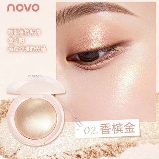 NOVO แป้งไฮไลท์ประกายมุกมีความละเอียดอ่อนและเป็นธรรมชาติ ช่วยให้คอนทัวร์ดูสดใสขึ้นแบบสามมิติ
