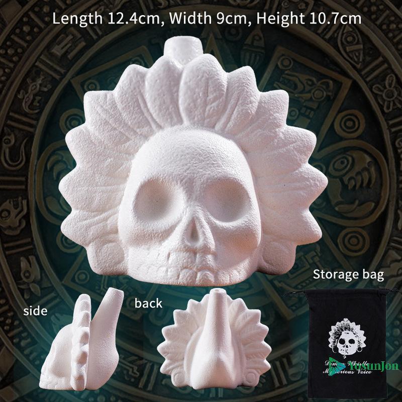 YosunJon] Oril Aztec Death Whistle Loud กรีดร้อง Aztec Death Whistle โครงกระดูกแปลกใหม่ นกหวีด Hallo